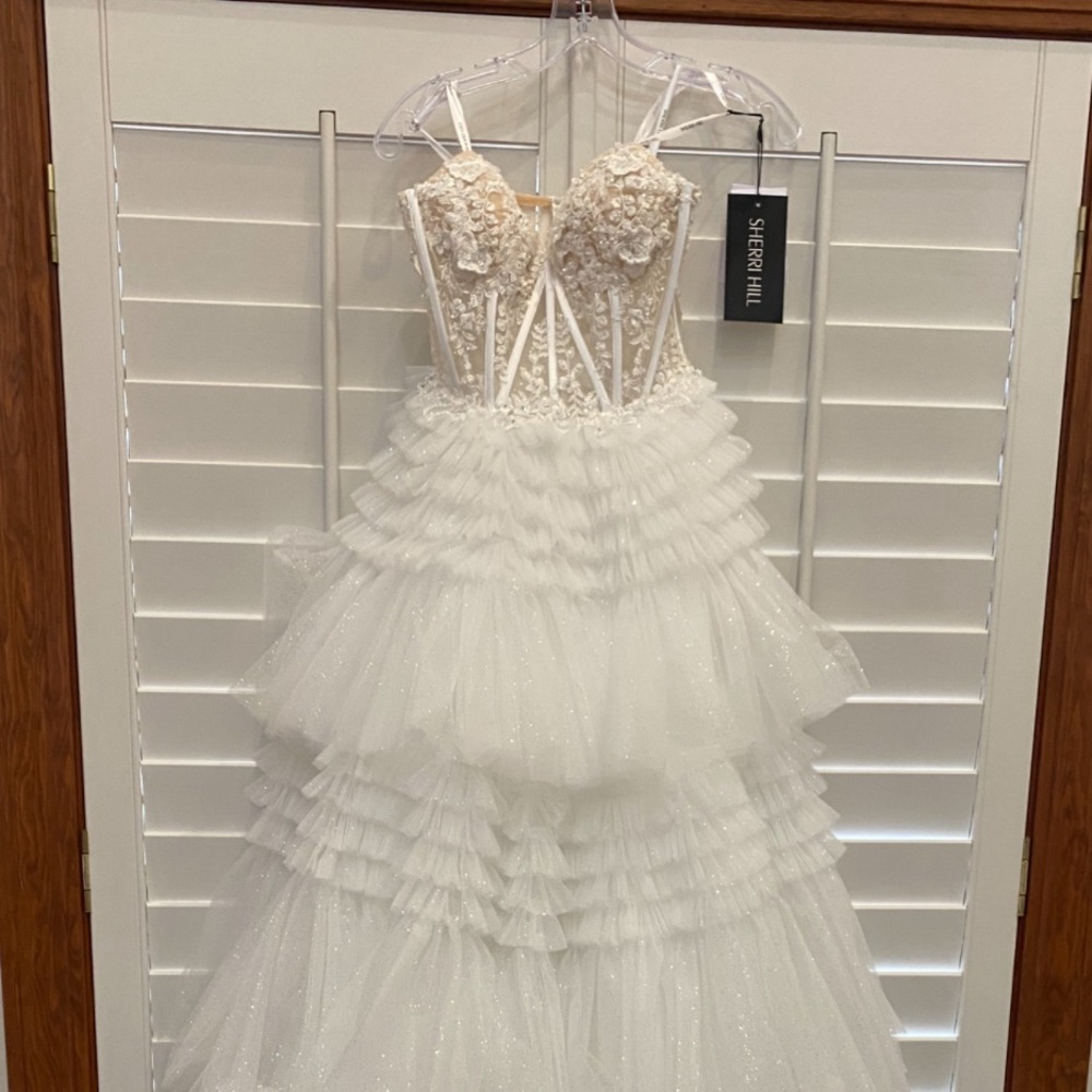 Sherri Hill Gown, Size 2, White